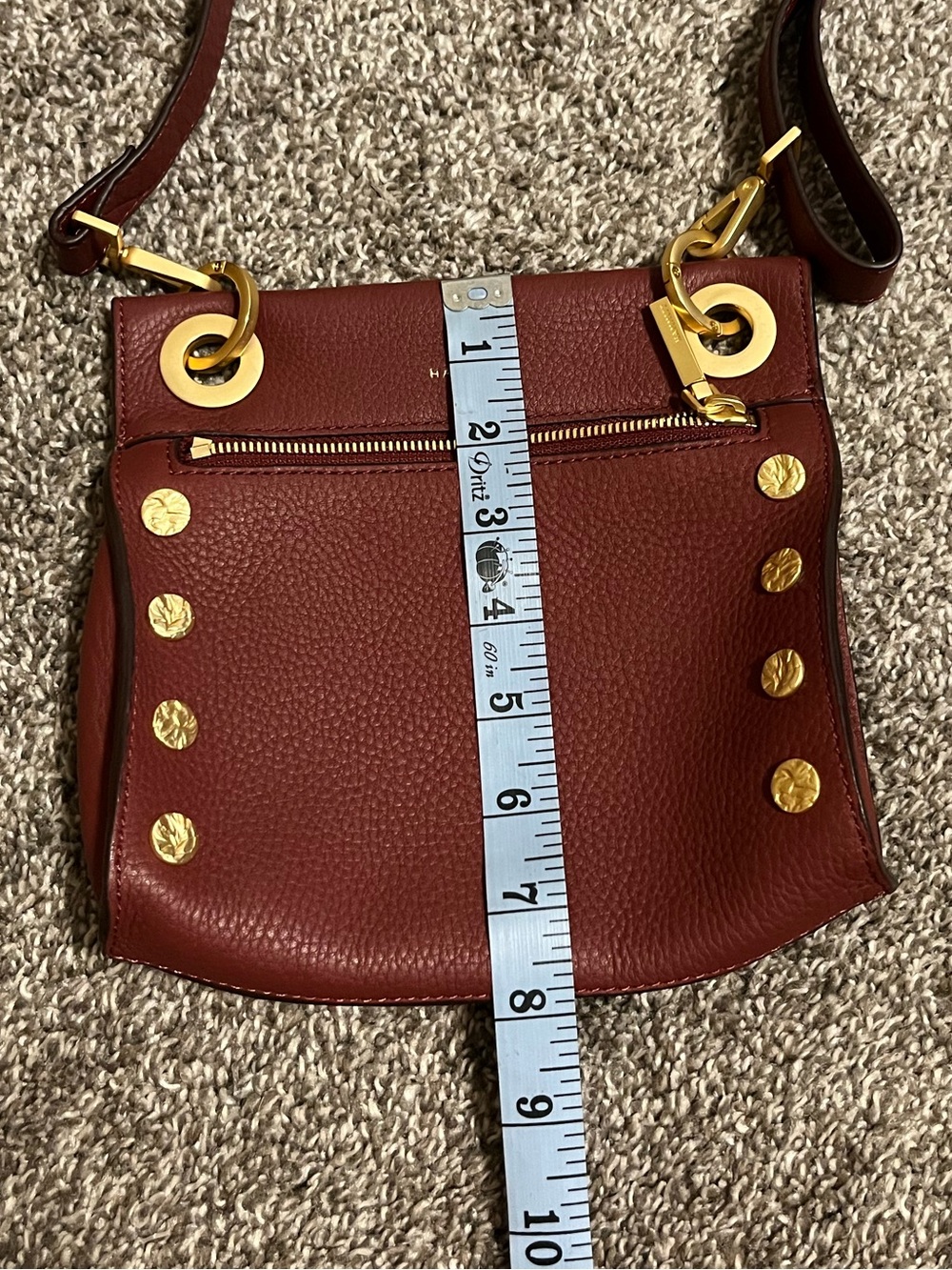 Hammitt Tony Small Maroon Burgundy Gold Hardware Crossbody - Picture 11 of 11